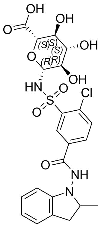 rac Indapamide-N-sulfonamido-β-D-glucuronide(Mixture of Diastereomers)