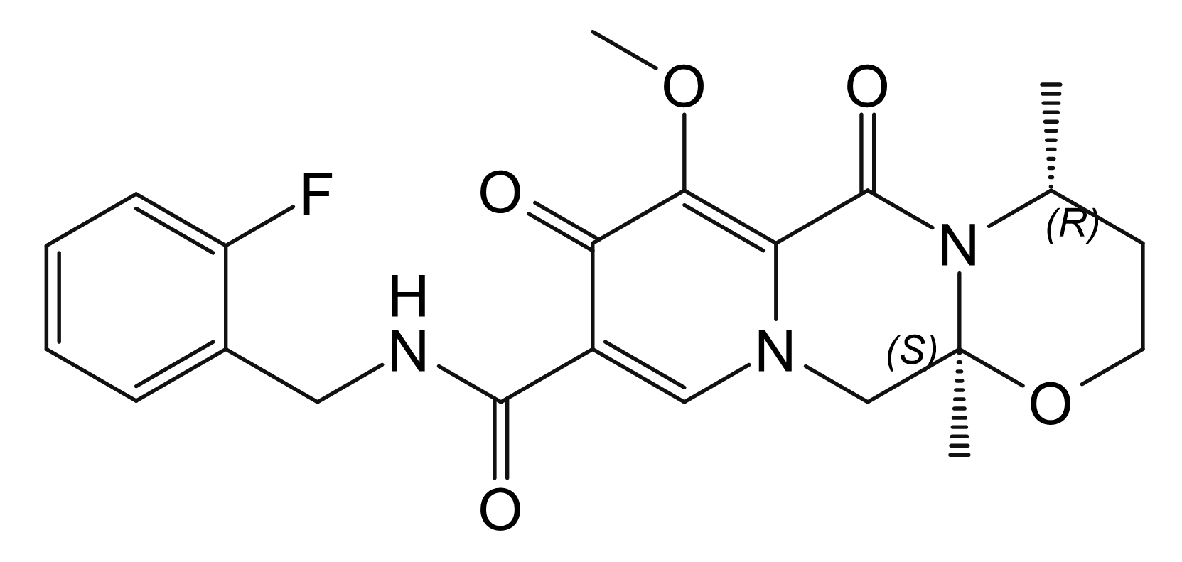 (4R,12aS)-N-[(2-fluorophenyl)methyl]-7-methoxy-4,12a-dimethyl-6,8-dioxo-2,3,4,6,12,12a-hexahydro[1,3]oxazino[3,2-a]pyrido[1,2-d]pyrazine-9-carboxamide