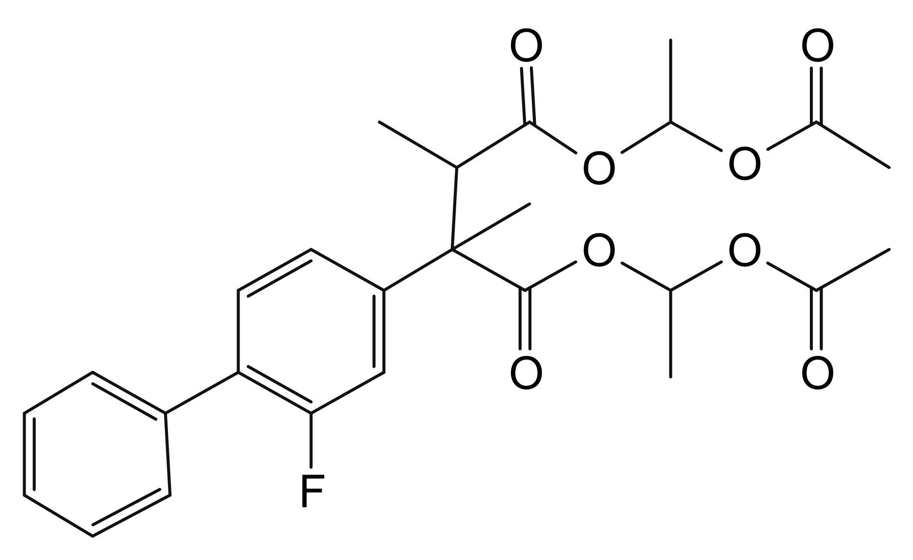 1-Acetoxyethyl 4-[(1-acetoxyethyl)oxy]-3-(3-fluoro-4-phenylphenyl)-2,3-dimethyl-4-oxobutanoate
