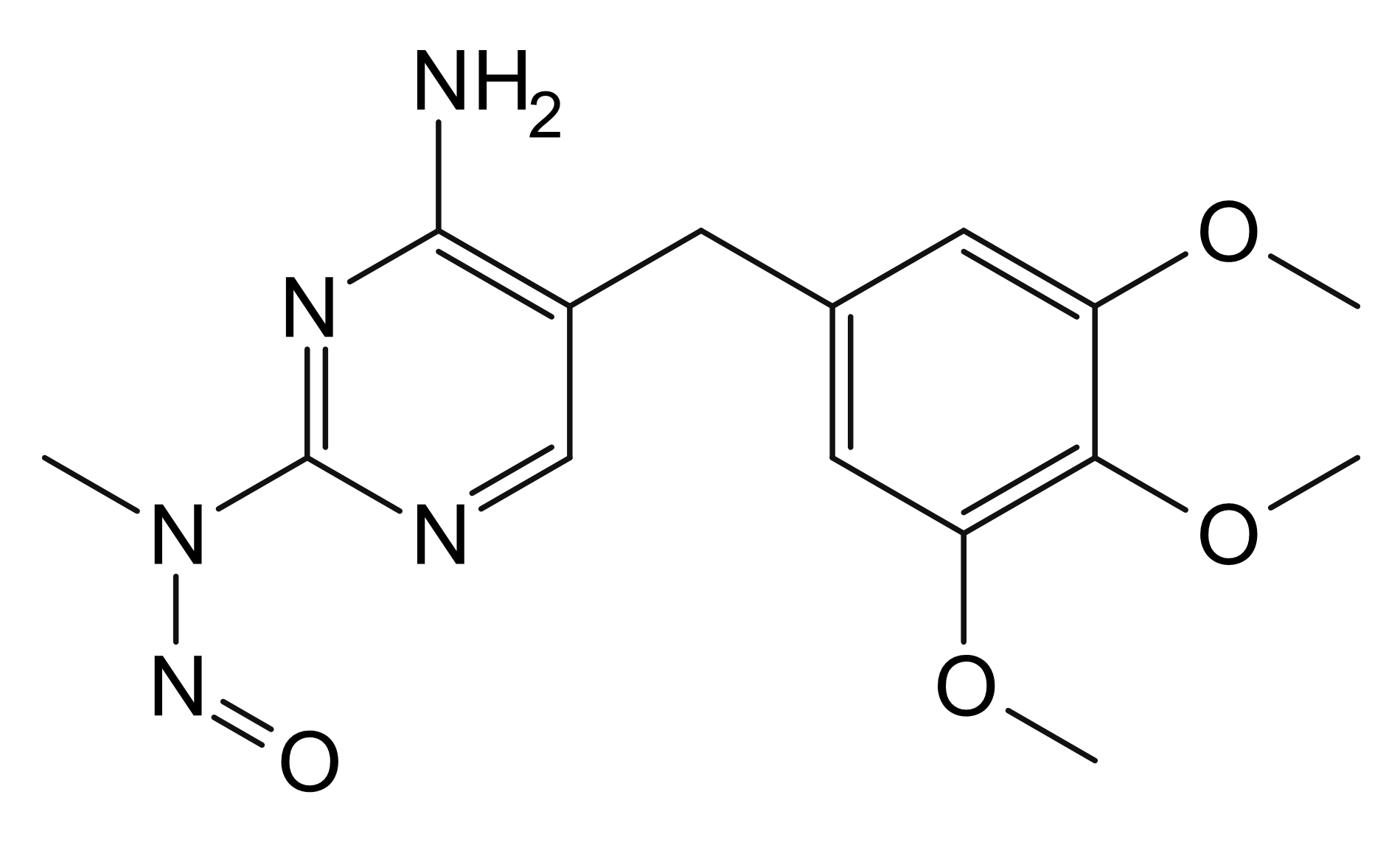 2-[Methyl(nitroso)amino]-5-[(3,4,5-trimethoxyphenyl)methyl]pyrimidin-4-amine