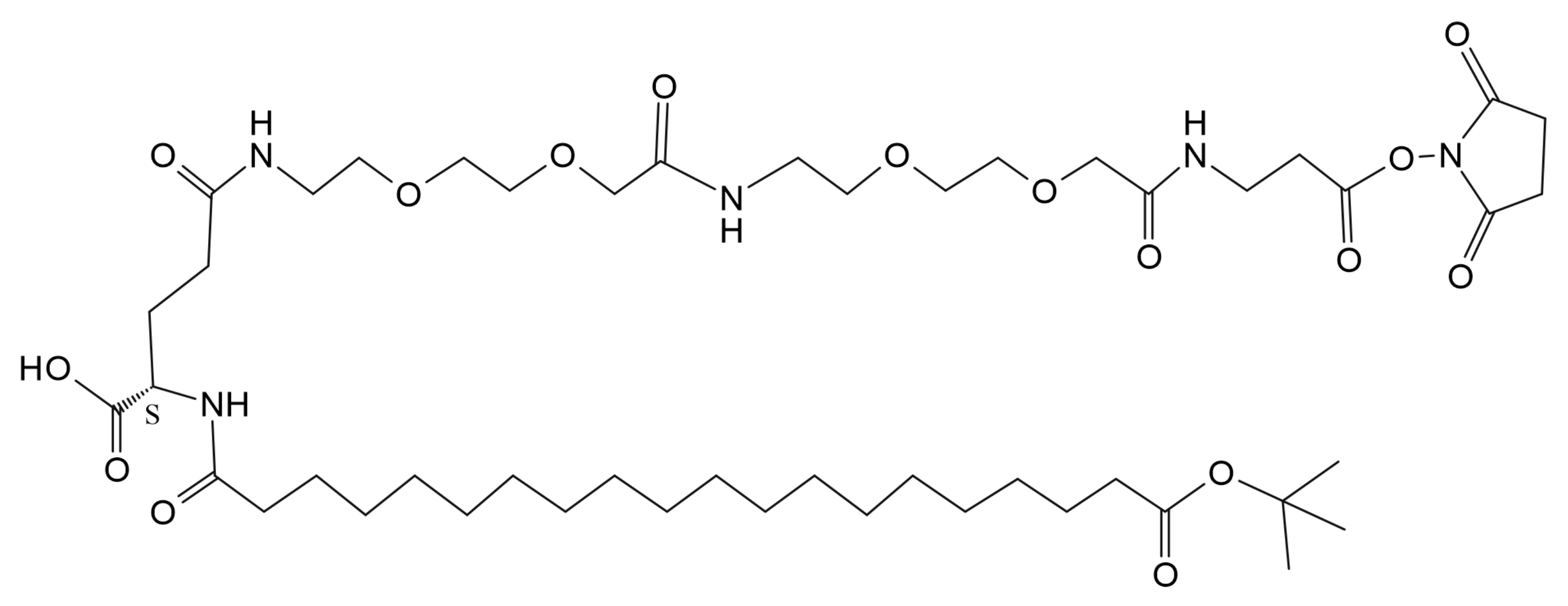 (2S)-5-({21-[(2,5-dioxopyrrolidin-1-yl)oxy]-8,17,21-trioxo-9,18-diaza-3,6,12,15-tetraoxahenicos-1-yl}amino)-2-({20-[(2-methylprop-2-yl)oxy]-1,20-dioxoicosyl}amino)-5-oxopentanoic acid