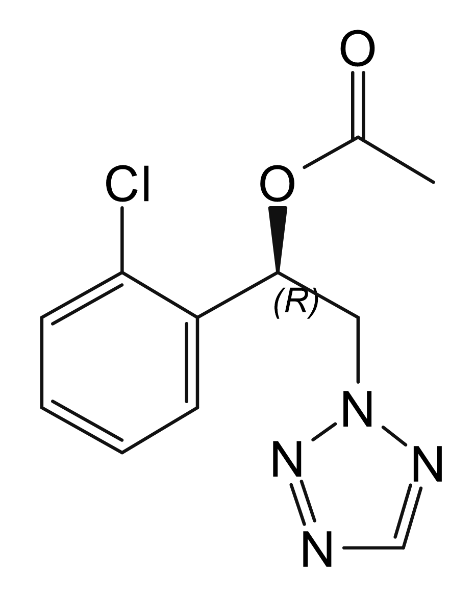 (1R)-1-(2-chlorophenyl)-2-(1,2,3,4-tetraazol-2-yl)ethyl acetate