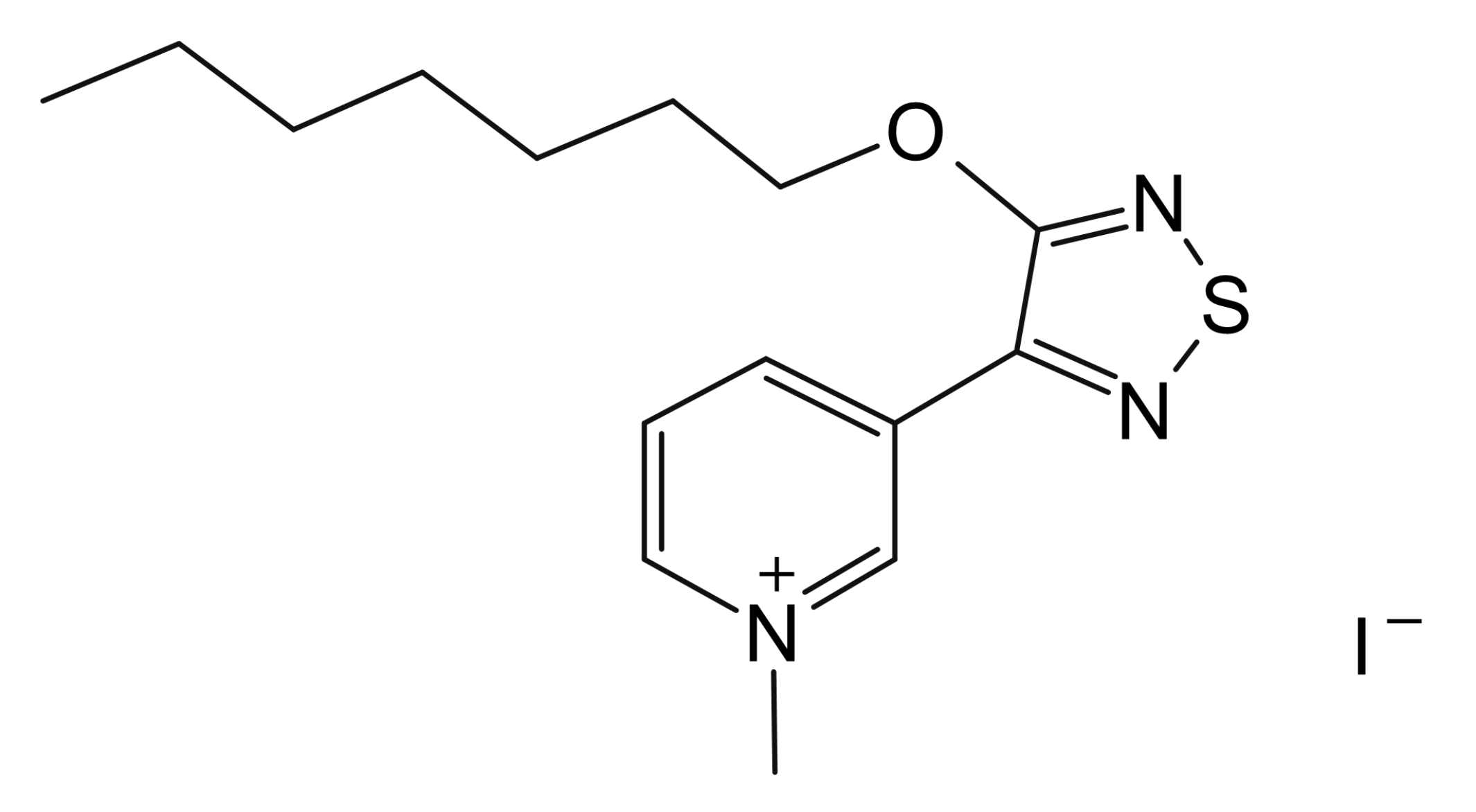 3-[4-(Heptyloxy)-1,2,5-thiadiazol-3-yl]-1-methylpyridin-1-ium iodide