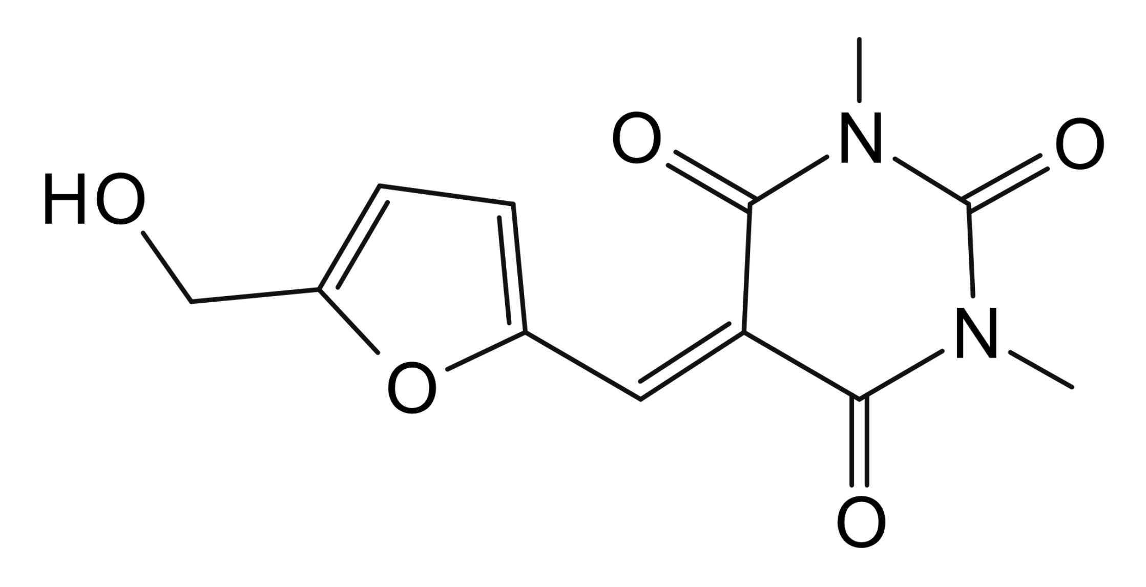 5-{[5-(hydroxymethyl)-2-furyl]methylidene}-1,3-dimethyl-2-oxohexahydropyrimidine-4,6-dione