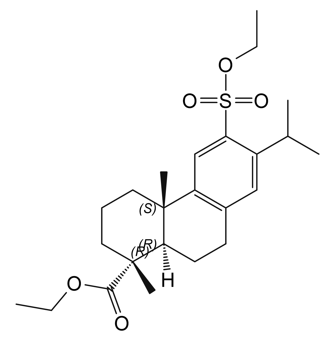 Ethyl (4bS,8aR,8R)-8-(ethoxycarbonyl)-4b,8-dimethyl-2-(prop-2-yl)-4b,5,6,7,8,8a,9,10-octahydrophenanthrene-3-sulfonate