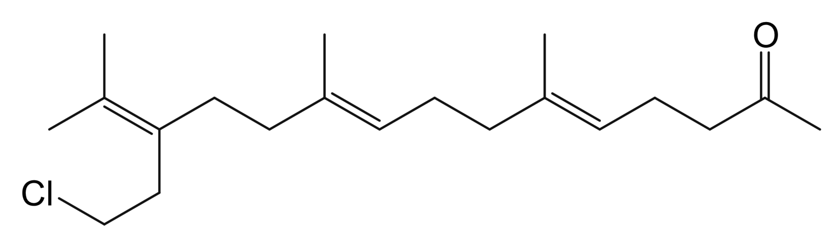 (5E,10E)-13-(2-chloroethyl)-6,10,14-trimethylpentadeca-5,9,13-trien-2-one