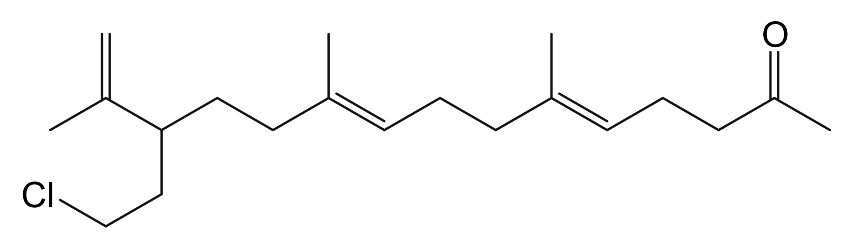(5E,10E)-13-(2-chloroethyl)-6,10,14-trimethylpentadeca-5,9,14-trien-2-one