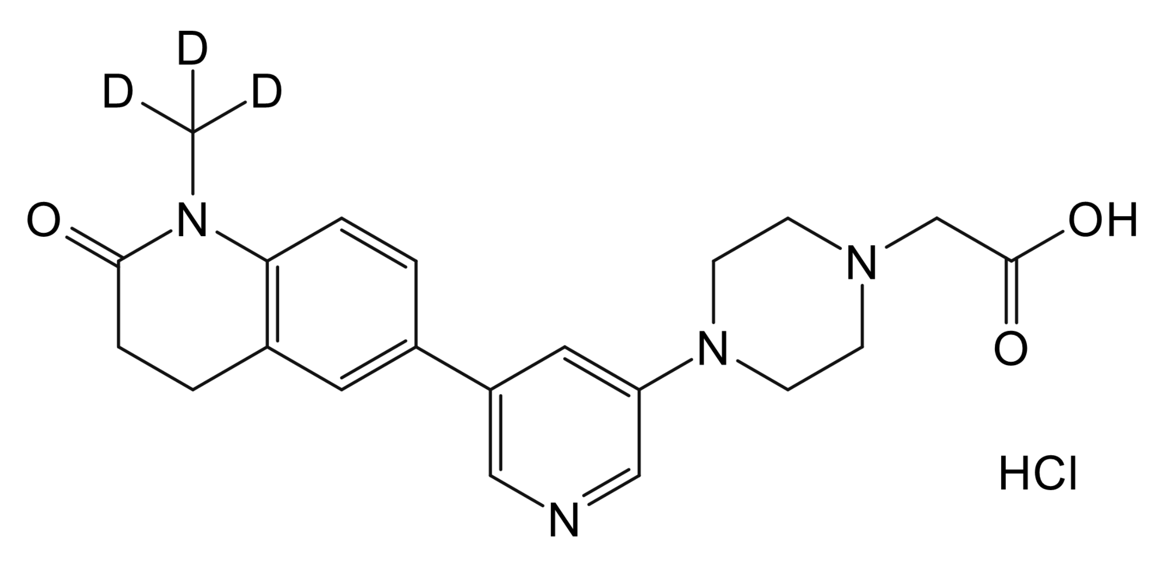 {4-[5-(1-methyl-2-oxo-1,2,3,4-tetrahydroquinolin-6-yl)pyridin-3-yl]piperazin-1-yl}acetic acid