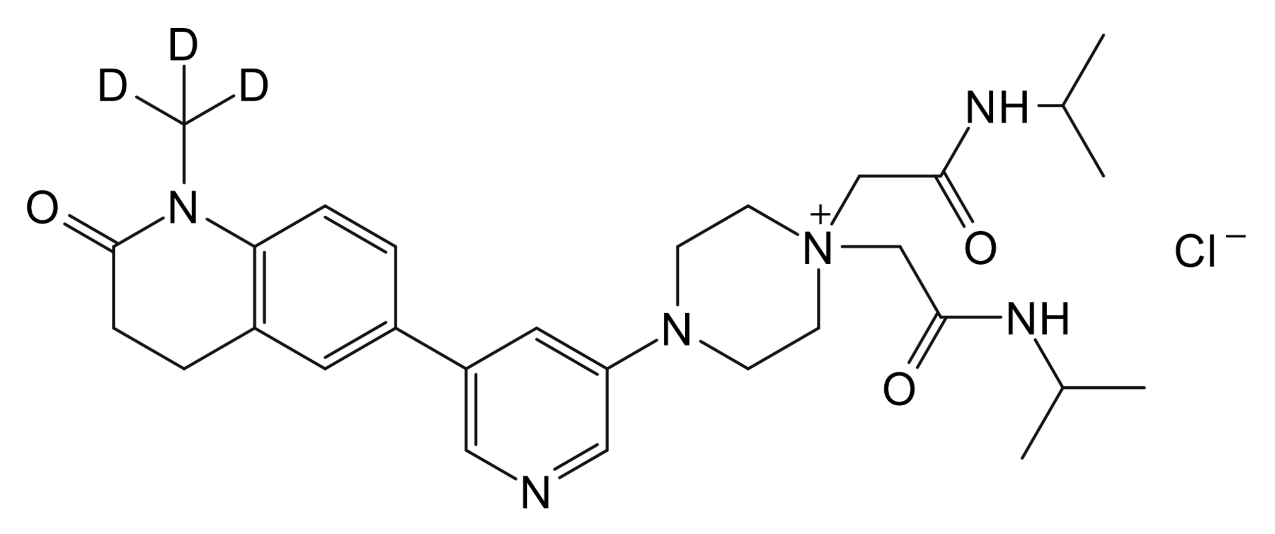 4-[5-(1-methyl-2-oxo-1,2,3,4-tetrahydroquinolin-6-yl)pyridin-3-yl]-1,1-bis[2-oxo-2-(prop-2-ylamino)ethyl]piperazin-1-ium