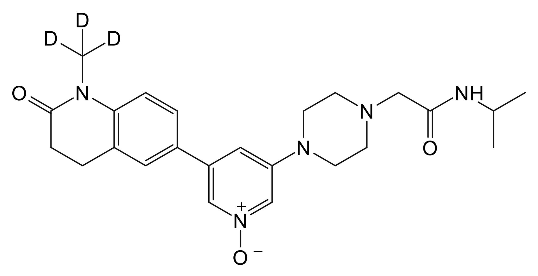 5-(1-methyl-2-oxo-1,2,3,4-tetrahydroquinolin-6-yl)-3-{4-[2-oxo-2-(prop-2-ylamino)ethyl]piperazin-1-yl}pyridine 1-oxide