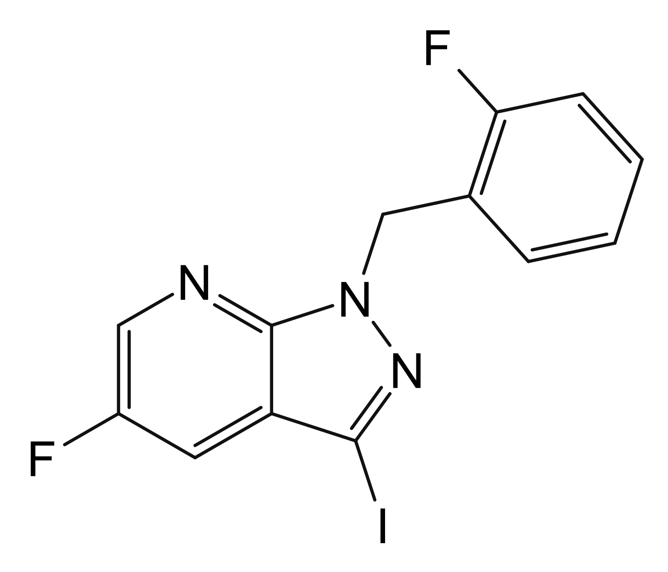 5-Fluoro-1-[(2-fluorophenyl)methyl]-3-iodopyrazolo[3,4-b]pyridine
