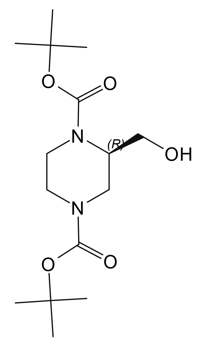 2-Methylpropan-2-yl (3R)-3-(hydroxymethyl)-4-{[(2-methylprop-2-yl)oxy]carbonyl}piperazine-1-carboxylate