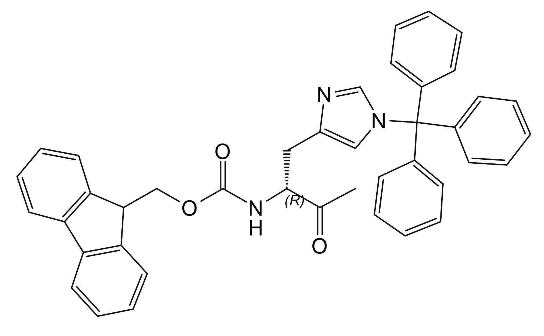 9H-fluoren-9-ylmethyl {[(2R)-3-oxo-1-[3-(triphenylmethyl)imidazol-5-yl]but-2-yl]amino}methanoate