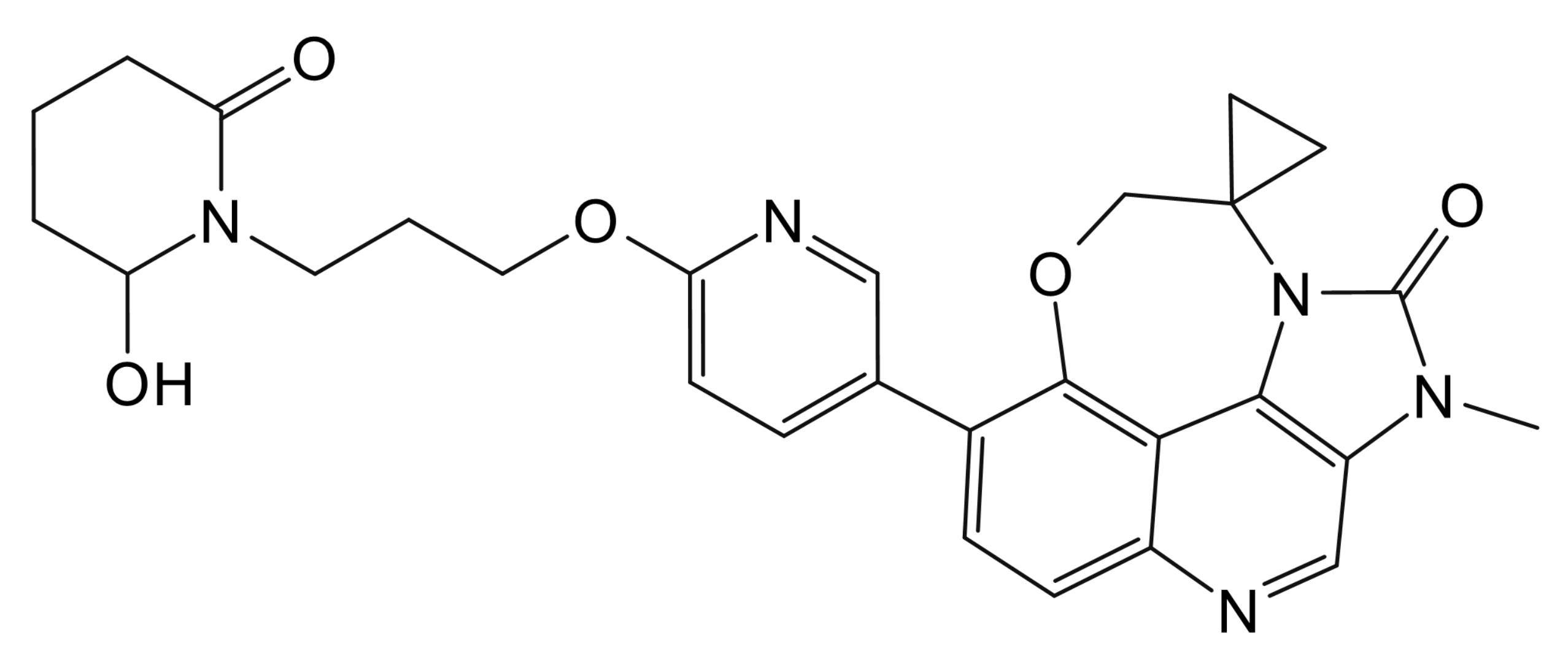 6-(6-{[3-(6-Hydroxy-2-oxohexahydropyridin-1-yl)propyl]oxy}pyridin-3-yl)-13-methylspiro[4-oxa-1,10,13-triazatetracyclo[7.5.2.012,15.05,16]hexadeca-5(6),7,9(10),11,15(16)-pentaene-2,1'-cyclopropane]-14-one
