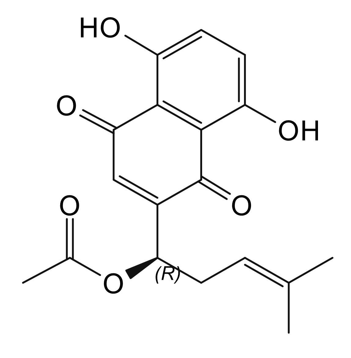 (1R)-1-(5,8-dihydroxy-1,4-dioxo-1,4-dihydro-2-naphthyl)-4-methylpent-3-en-1-yl acetate