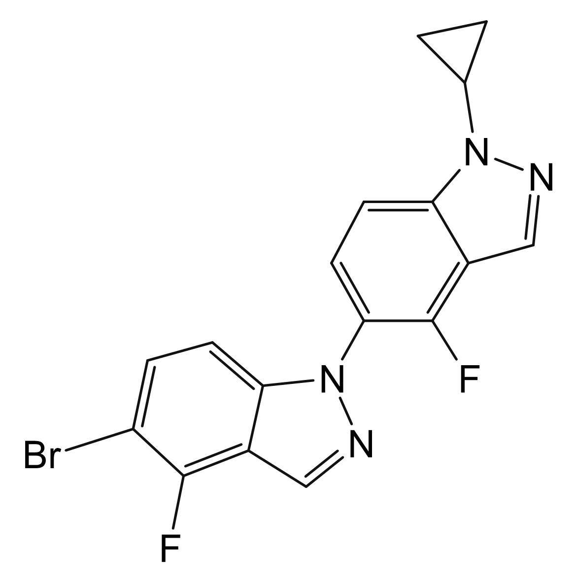 5-(5-bromo-4-fluoroindazol-1-yl)-1-cyclopropyl-4-fluoroindazole