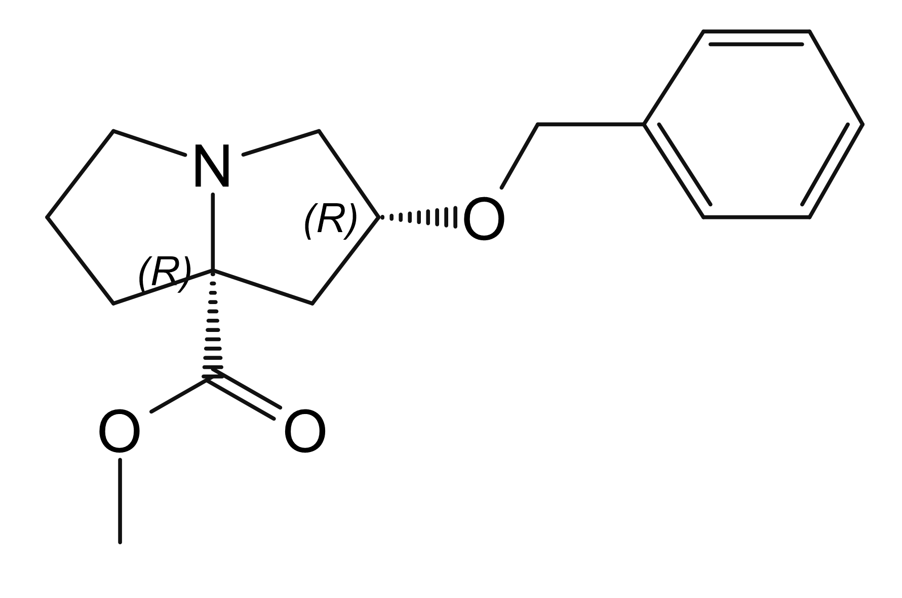 Methyl (2R,7aR)-2-(benzyloxy)-2,3,5,6,7,7a-hexahydro-1H-pyrrolizine-7a-carboxylate