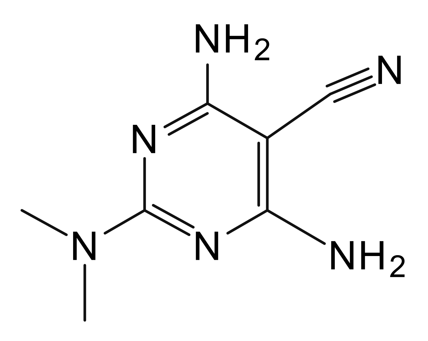4,6-Diamino-2-(dimethylamino)pyrimidine-5-carbonitrile