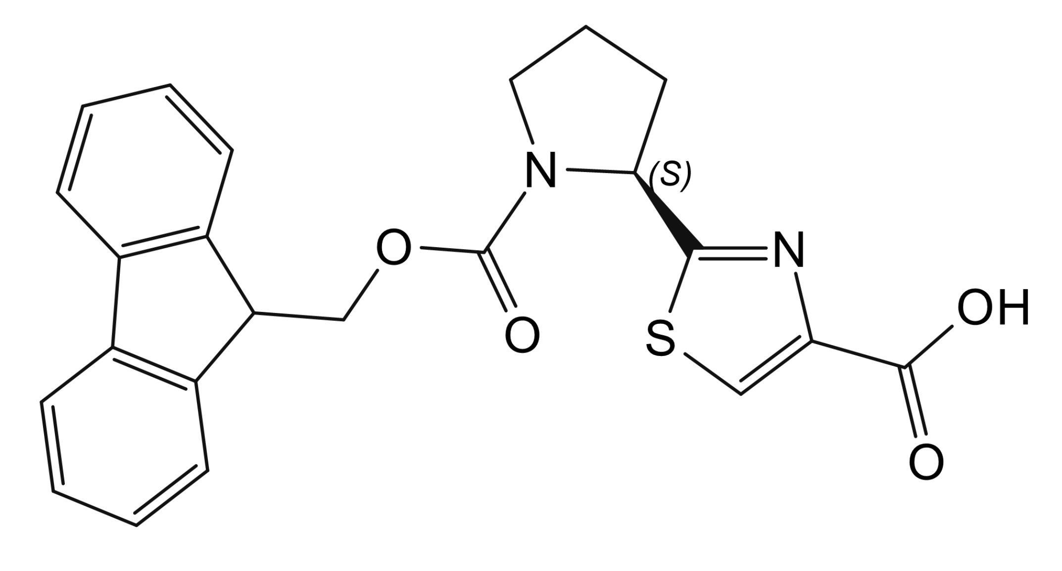 2-[(2S)-1-{[(9H-fluoren-9-ylmethyl)oxy]carbonyl}pyrrolidin-2-yl]-1,3-thiazole-4-carboxylic acid