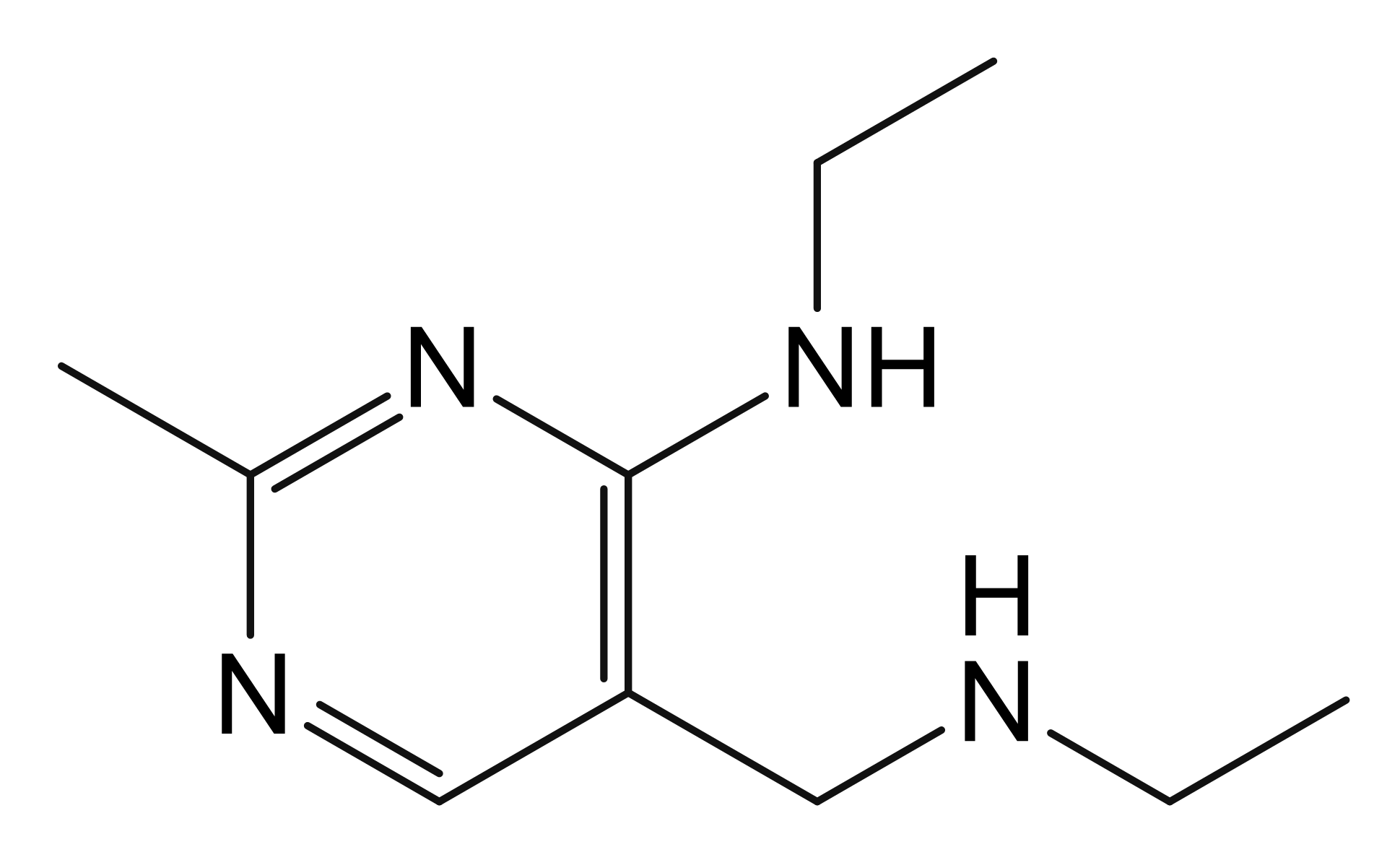 4-(ethylamino)-5-[(ethylamino)methyl]-2-methylpyrimidine