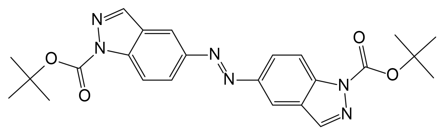 2-methylpropan-2-yl 5-[(1E)-(1-{[(2-methylprop-2-yl)oxy]carbonyl}indazol-5-yl)diazenyl]indazole-1-carboxylate