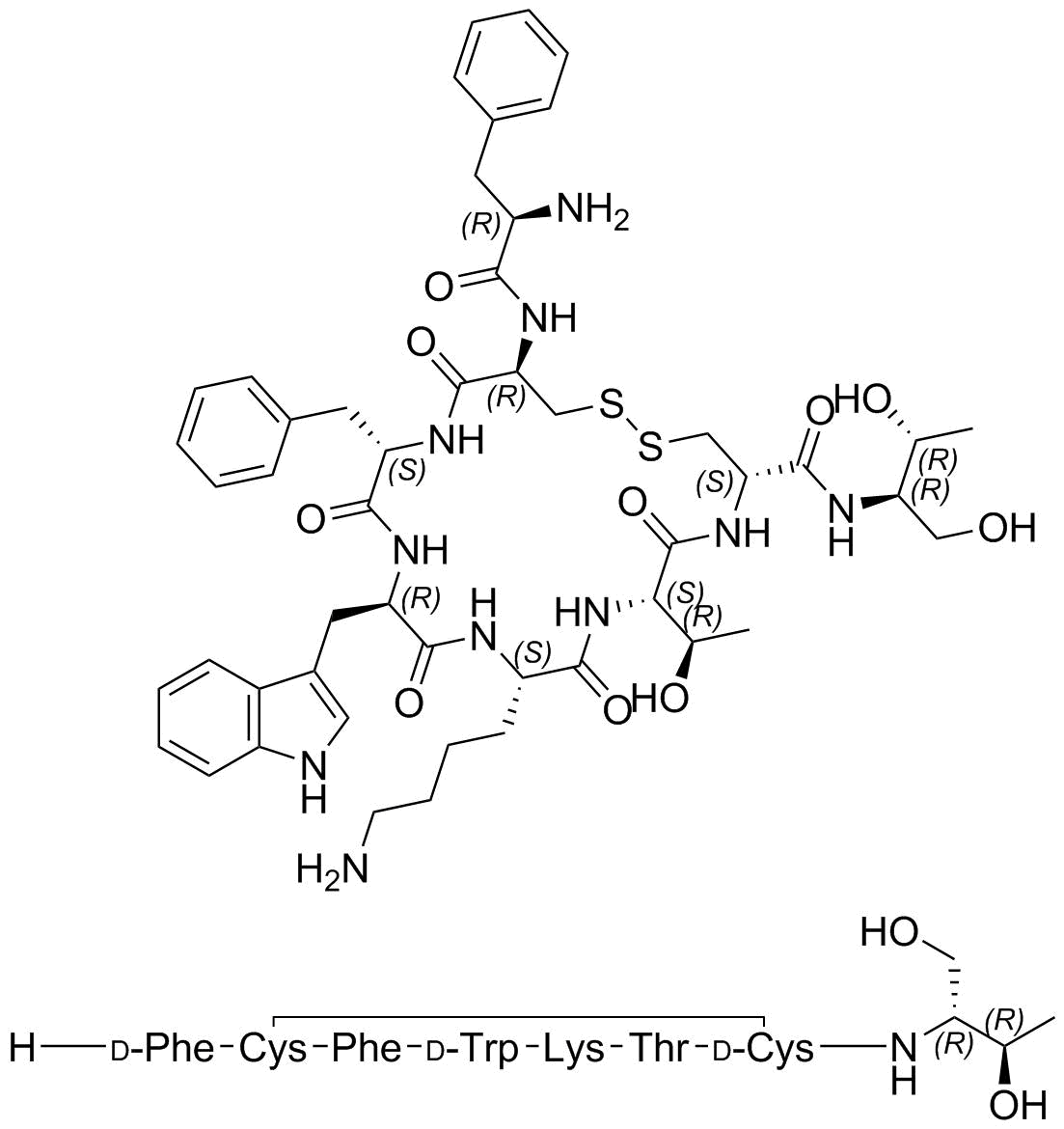 Octreotide EP Impurity B (7-D-Cysteine]Octreotide)