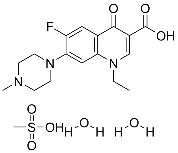 Pefloxacin mesilate dihydrate