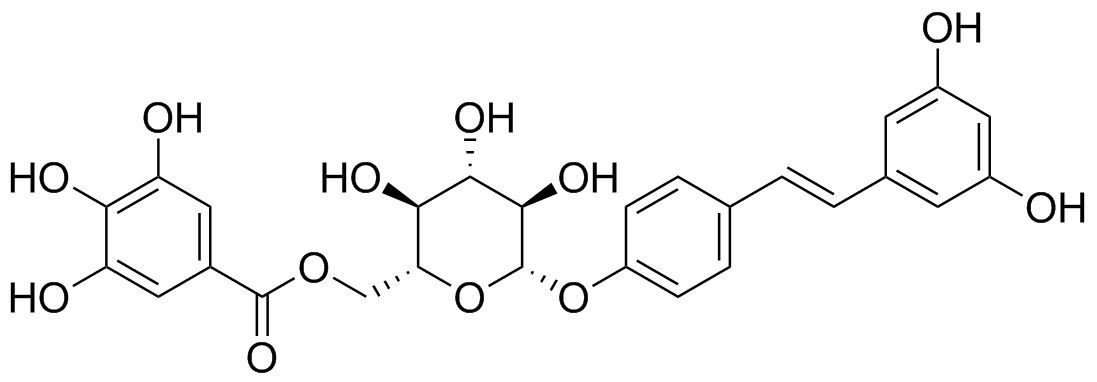 Resveratrol-4'-O-(6”-galloyl)glucoside