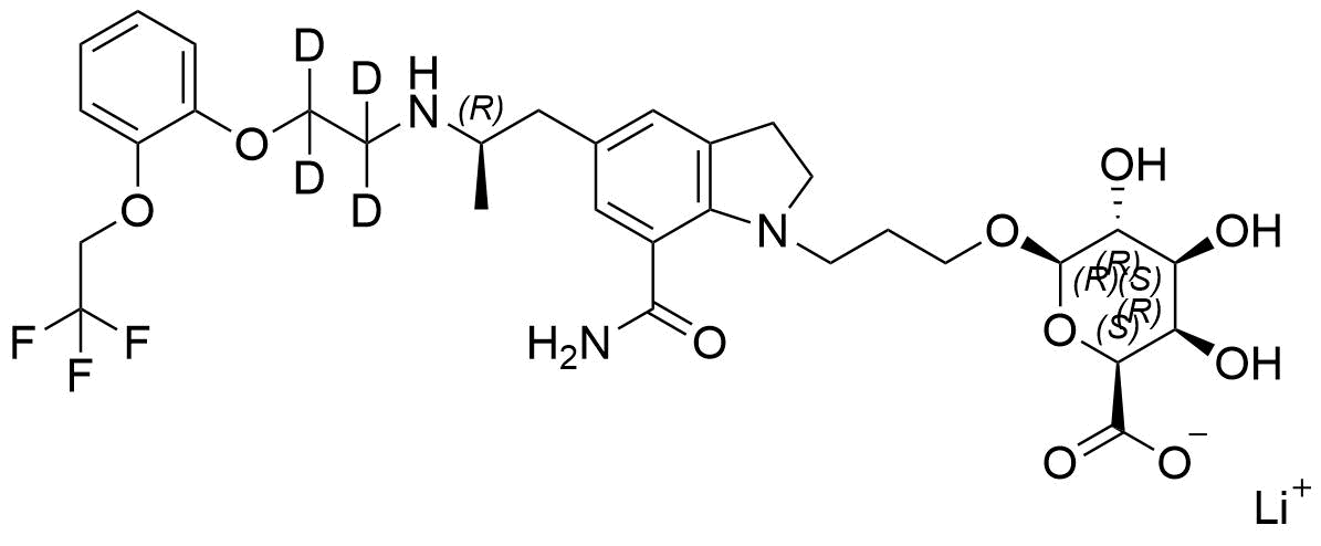 Silodosin-d4 Glucuronide Lithium Salt