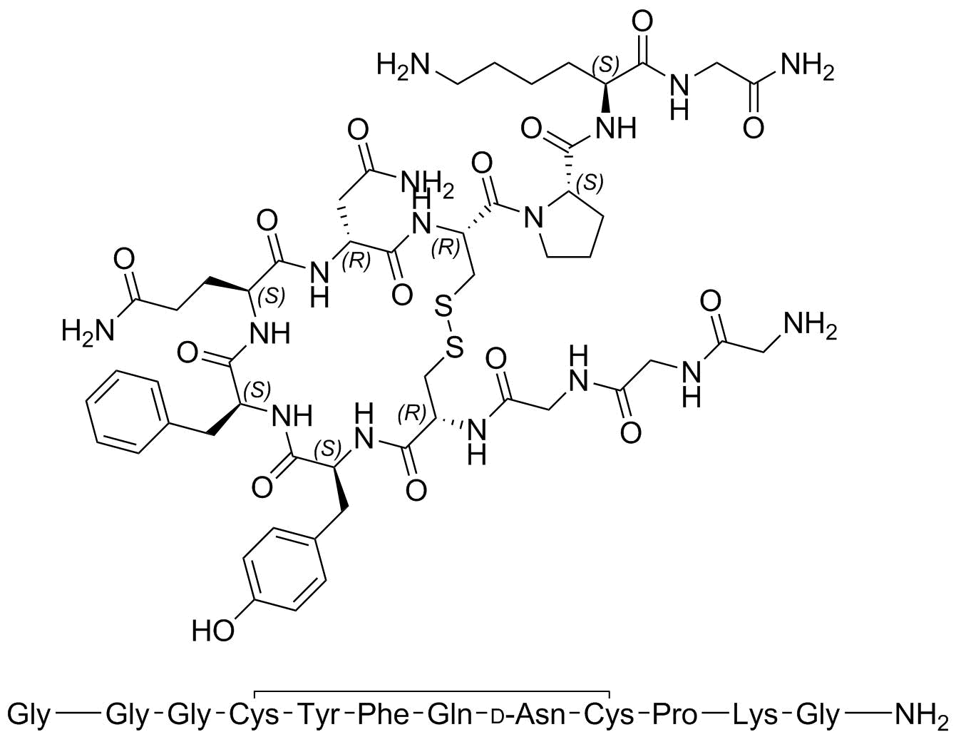 Terlipressin Impurity 40(D-Asn8)